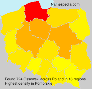Surname Ossowski in Poland