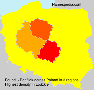 Surname Panfilak in Poland Surname Panfilak in Poland