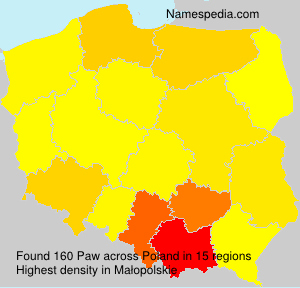 Surname Paw in Poland