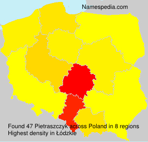 Surname Pietraszczyk in Poland