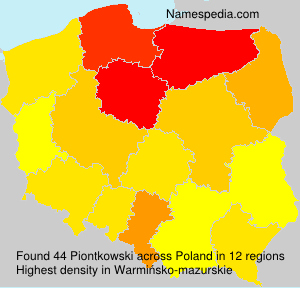 Surname Piontkowski in Poland