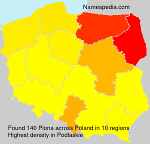 Surname Plona in Poland
