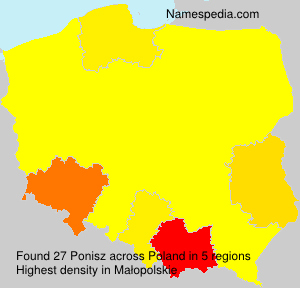 Surname Ponisz in Poland