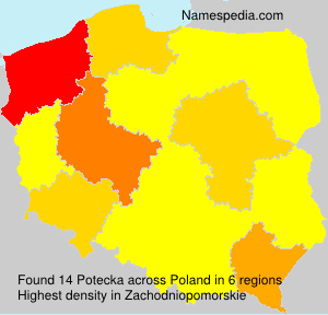 Surname Potecka in Poland Surname Potecka in Poland
