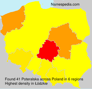 Surname Poteralska in Poland