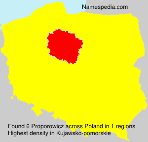Surname Proporowicz in Poland