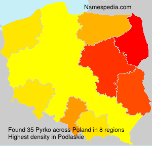 Surname Pyrko in Poland