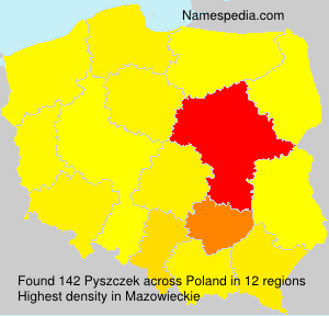 Surname Pyszczek in Poland