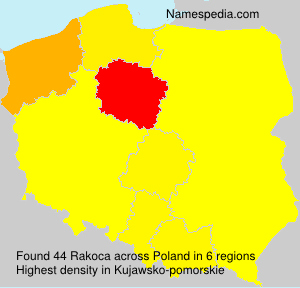 Surname Rakoca in Poland