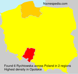 Surname Rychtowska in Poland