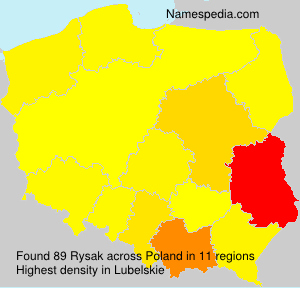 Surname Rysak in Poland