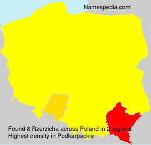 Surname Rzerzicha in Poland