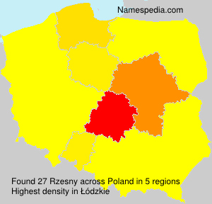 Surname Rzesny in Poland