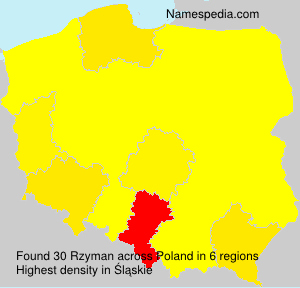 Surname Rzyman in Poland