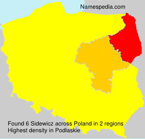 Surname Sidewicz in Poland