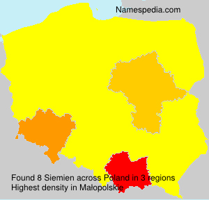 Surname Siemien in Poland
