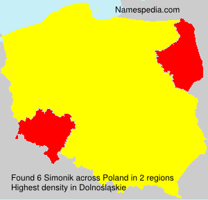 Surname Simonik in Poland