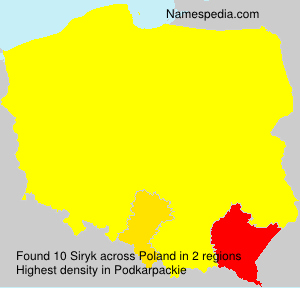 Surname Siryk in Poland
