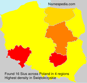 Surname Sius in Poland