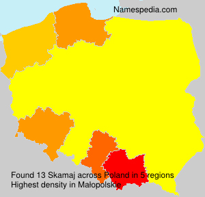 Surname Skamaj in Poland