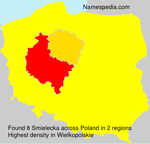 Surname Smielecka in Poland Surname Smielecka in Poland