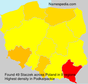 Surname Staczek in Poland