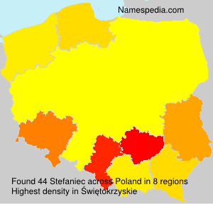 Surname Stefaniec in Poland