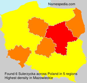 Surname Sulerzycka in Poland Surname Sulerzycka in Poland