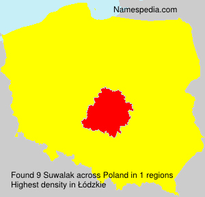Surname Suwalak in Poland