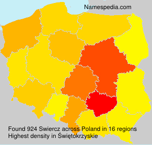 Surname Swiercz in Poland