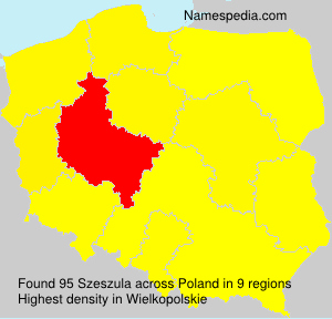 Surname Szeszula in Poland