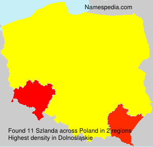 Surname Szlanda in Poland
