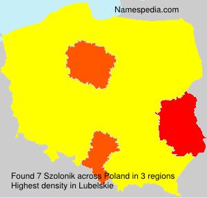 Surname Szolonik in Poland
