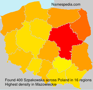 Surname Szpakowska in Poland