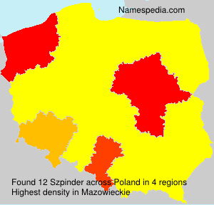 Surname Szpinder in Poland