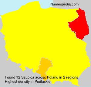 Surname Szupica in Poland