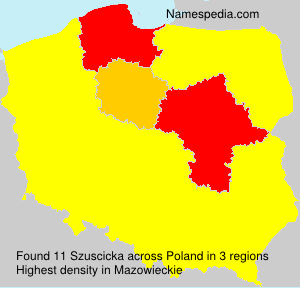 Surname Szuscicka in Poland