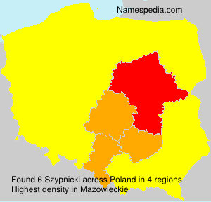 Surname Szypnicki in Poland