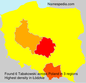 Surname Tabakowski in Poland