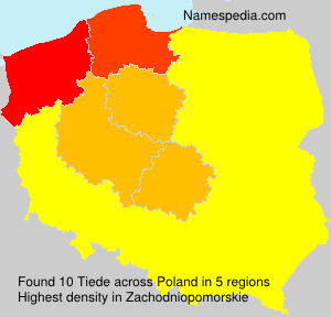 Surname Tiede in Poland