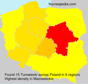 Surname Turowiecki in Poland