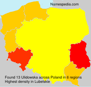 Surname Ulidowska in Poland