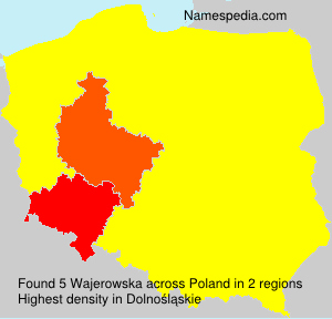 Surname Wajerowska in Poland Surname Wajerowska in Poland