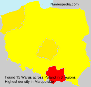Surname Warus in Poland Surname Warus in Poland