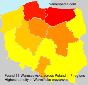 Surname Waruszewska in Poland
