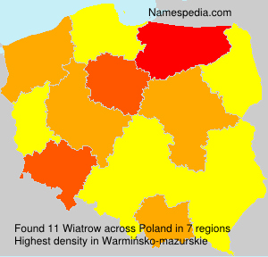 Surname Wiatrow in Poland