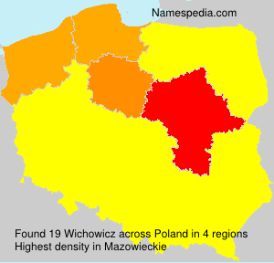 Surname Wichowicz in Poland