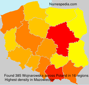 Surname Wojnarowska in Poland