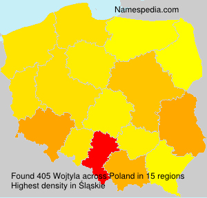 Surname Wojtyla in Poland