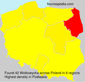 Surname Wolkowycka in Poland
